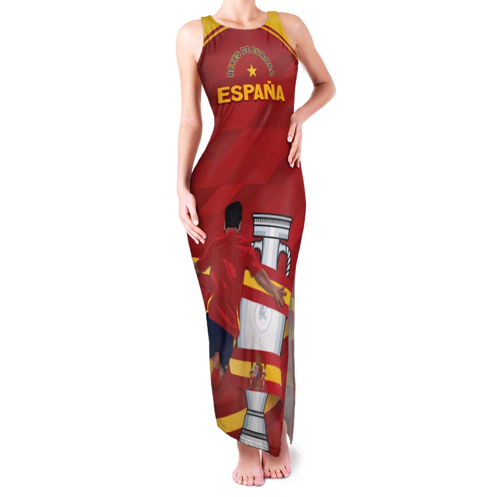 Spain Campeones Custom Family Matching Tank Maxi Dress and Hawaiian Shirt Reyes de Europa - Wonder Print Shop