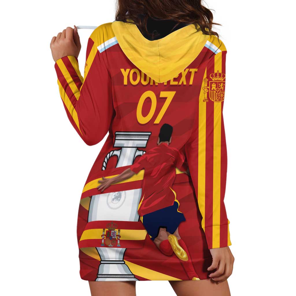Spain Campeones Custom Hoodie Dress Reyes de Europa - Wonder Print Shop