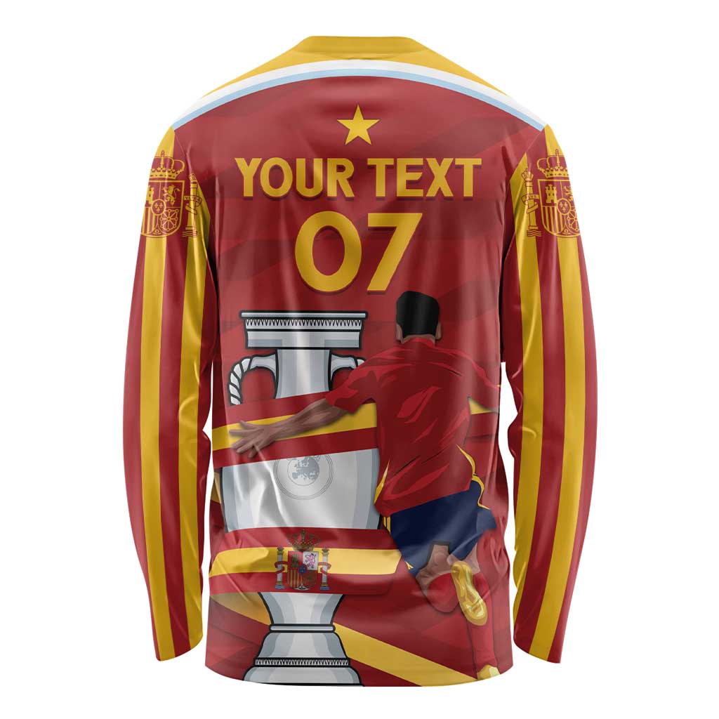 Spain Campeones Custom Long Sleeve Shirt Reyes de Europa - Wonder Print Shop