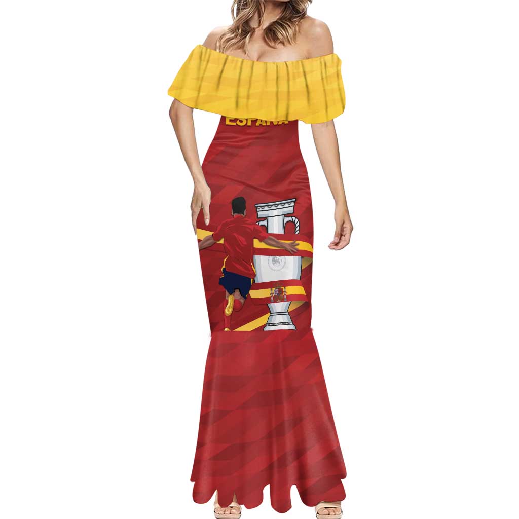 Spain Campeones Custom Mermaid Dress Reyes de Europa - Wonder Print Shop