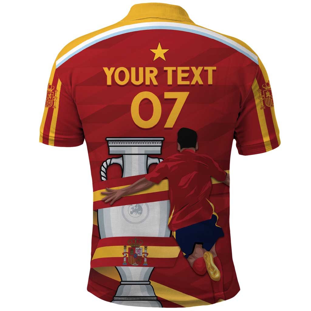 Spain Campeones Custom Polo Shirt Reyes de Europa - Wonder Print Shop