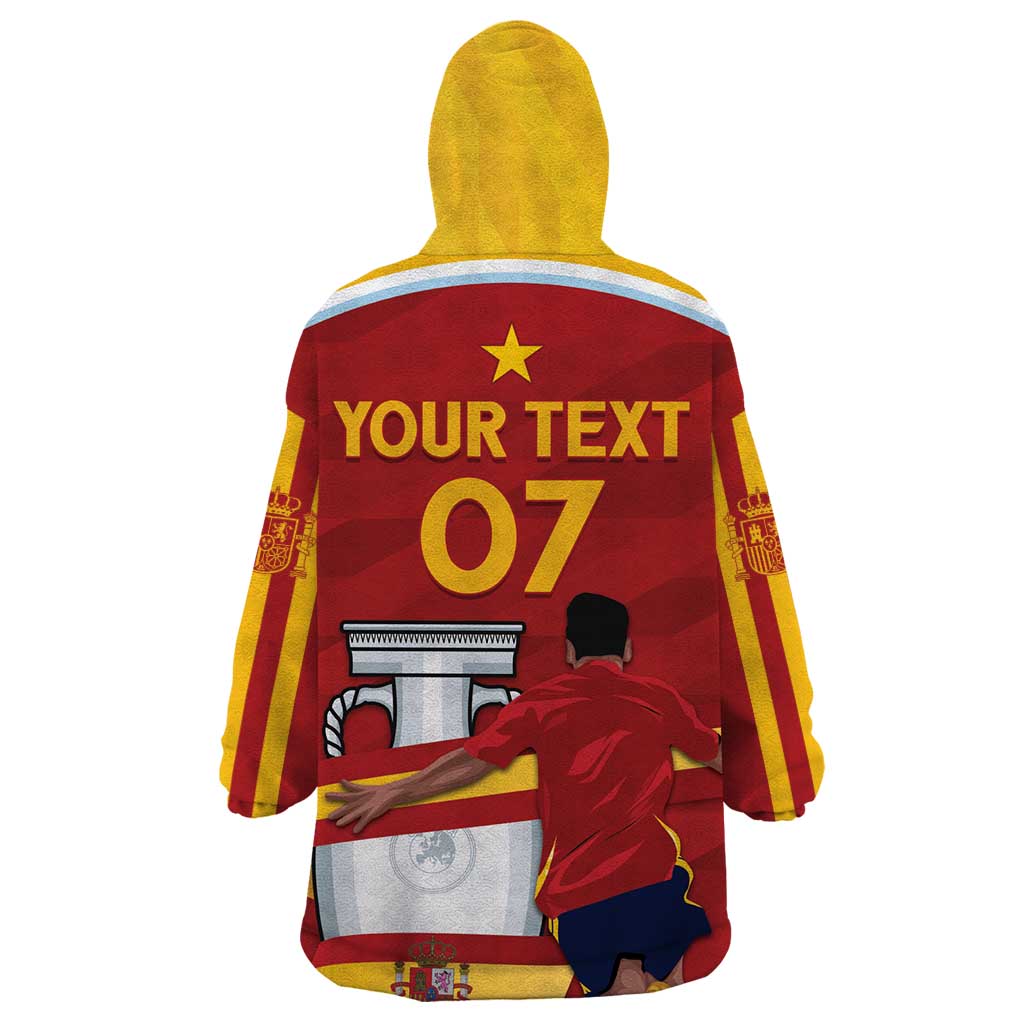 Spain Campeones Custom Wearable Blanket Hoodie Reyes de Europa - Wonder Print Shop