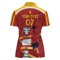 Spain Campeones Custom Women Polo Shirt Reyes de Europa - Wonder Print Shop