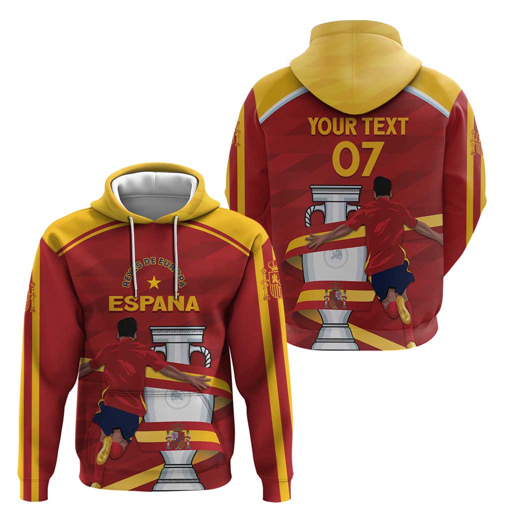 Spain Campeones Custom Zip Hoodie Reyes de Europa - Wonder Print Shop
