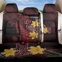 Wales Cymru Am Byth Back Car Seat Cover Welsh Dragon with Celtic Cross - Wonder Print Shop