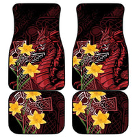 Wales Cymru Am Byth Car Mats Welsh Dragon with Celtic Cross - Wonder Print Shop