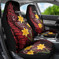 Wales Cymru Am Byth Car Seat Cover Welsh Dragon with Celtic Cross - Wonder Print Shop