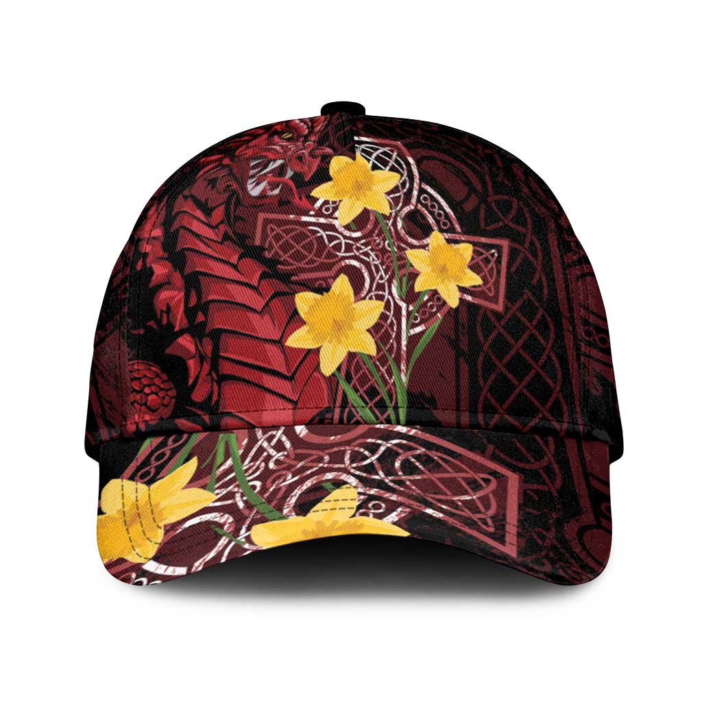 Wales Cymru Am Byth Classic Cap Welsh Dragon with Celtic Cross - Wonder Print Shop