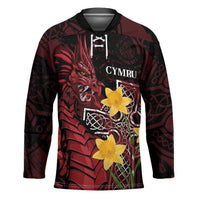 Wales Cymru Am Byth Hockey Jersey Welsh Dragon with Celtic Cross - Wonder Print Shop