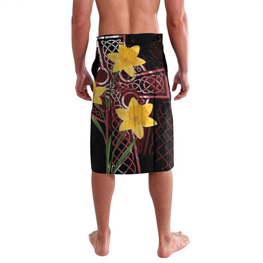 Wales Cymru Am Byth Lavalava Welsh Dragon with Celtic Cross - Wonder Print Shop