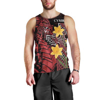 Wales Cymru Am Byth Men Tank Top Welsh Dragon with Celtic Cross - Wonder Print Shop