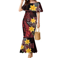 Wales Cymru Am Byth Mermaid Dress Welsh Dragon with Celtic Cross - Wonder Print Shop