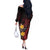 Wales Cymru Am Byth Off The Shoulder Long Sleeve Dress Welsh Dragon with Celtic Cross - Wonder Print Shop