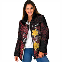 Wales Cymru Am Byth Padded Jacket Welsh Dragon with Celtic Cross - Wonder Print Shop