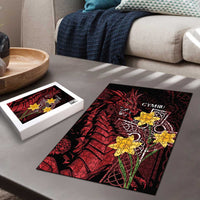 Wales Cymru Am Byth Puzzle Welsh Dragon with Celtic Cross - Wonder Print Shop
