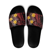 Wales Cymru Am Byth Slide Sandals Welsh Dragon with Celtic Cross - Wonder Print Shop