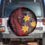 Wales Cymru Am Byth Spare Tire Cover Welsh Dragon with Celtic Cross - Wonder Print Shop