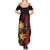 Wales Cymru Am Byth Summer Maxi Dress Welsh Dragon with Celtic Cross - Wonder Print Shop