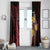 Wales Cymru Am Byth Window Curtain Welsh Dragon with Celtic Cross - Wonder Print Shop