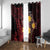 Wales Cymru Am Byth Window Curtain Welsh Dragon with Celtic Cross - Wonder Print Shop