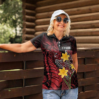 Wales Cymru Am Byth Women Polo Shirt Welsh Dragon with Celtic Cross - Wonder Print Shop