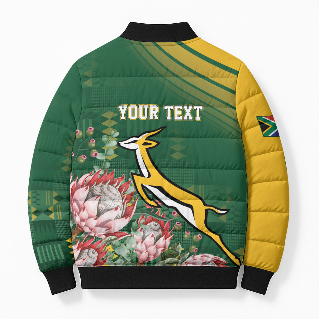 South Africa Rugby Personalized Bokke Champions Bomber Puffer Jacket