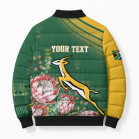 South Africa Rugby Personalized Bokke Champions Bomber Puffer Jacket