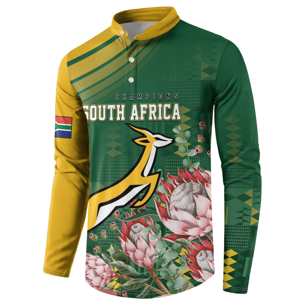 South Africa Rugby Personalized Bokke Champions Button Sweatshirt