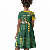 South Africa Rugby Personalized Bokke Champions Kid Short Sleeve Dress