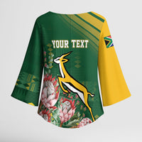 South Africa Rugby Personalized Bokke Champions Kimono Sleeve Blouse