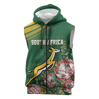 South Africa Rugby Personalized Bokke Champions Sleeveless Zip Hoodie