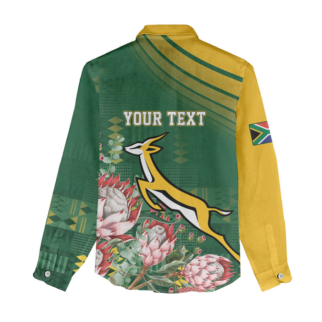 South Africa Rugby Personalized Bokke Champions Women Casual Shirt