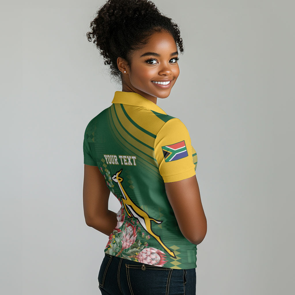 South Africa Rugby Personalized Bokke Champions Women Polo Shirt