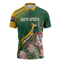 South Africa Rugby Personalized Bokke Champions Zipper Polo Shirt
