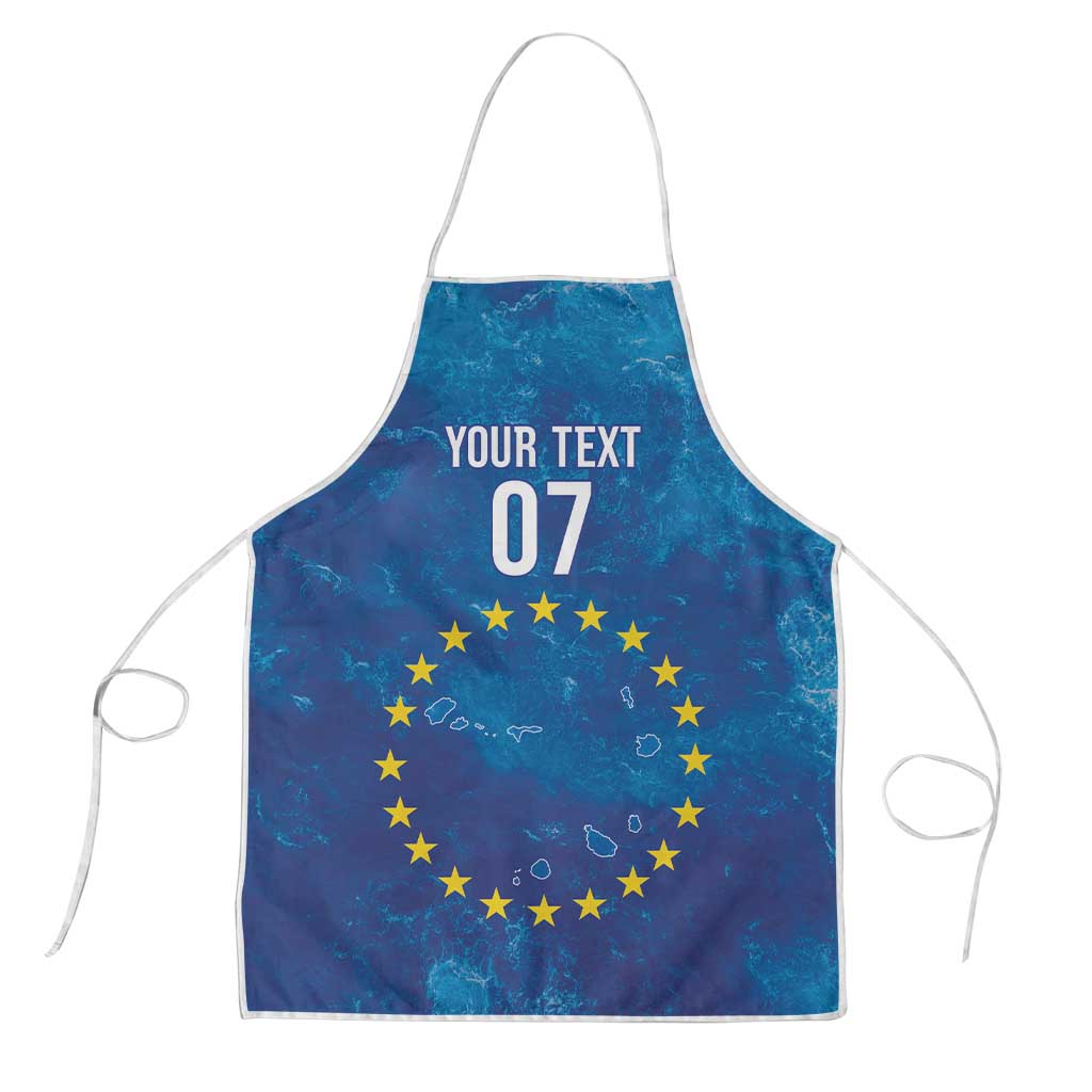 Cape Verde Tubaroes Azuis Custom Apron Break The Waves - Wonder Print Shop