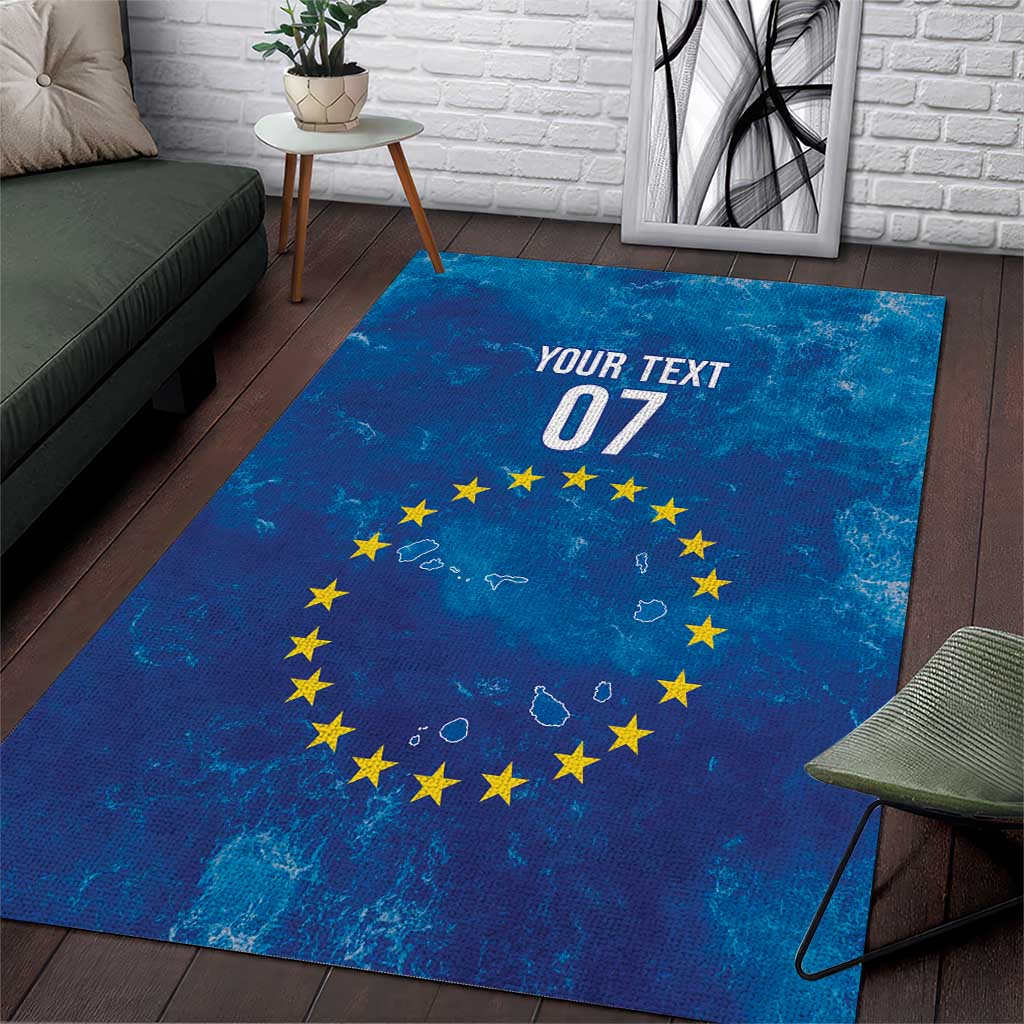 Cape Verde Tubaroes Azuis Custom Area Rug Break The Waves - Wonder Print Shop