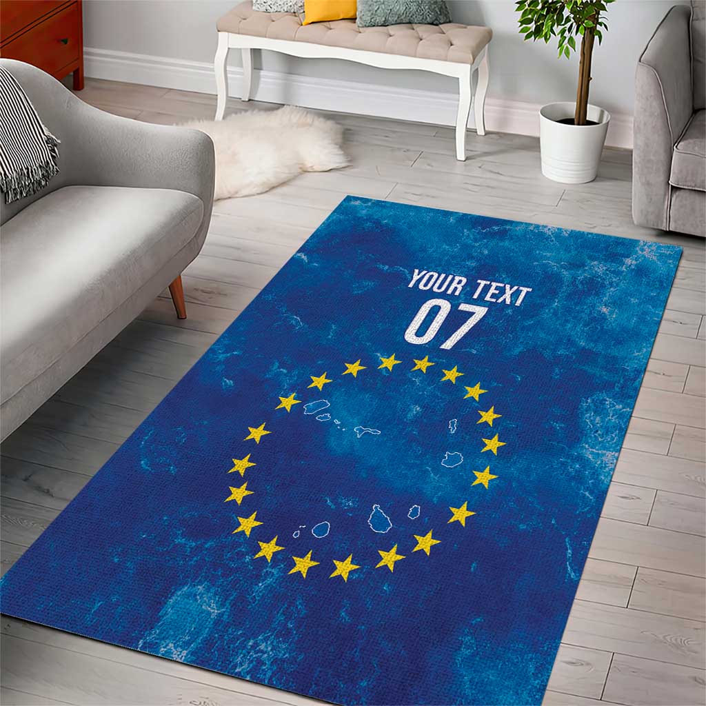 Cape Verde Tubaroes Azuis Custom Area Rug Break The Waves - Wonder Print Shop