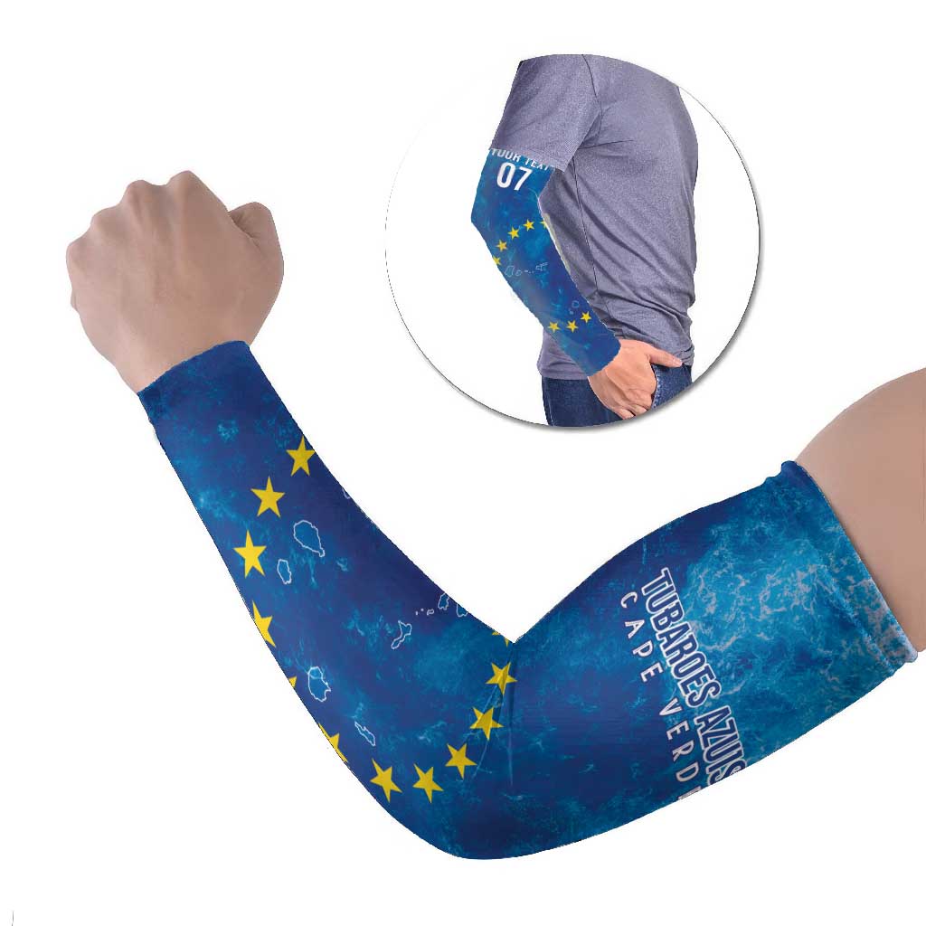 Cape Verde Tubaroes Azuis Custom Arm Sleeves Break The Waves - Wonder Print Shop