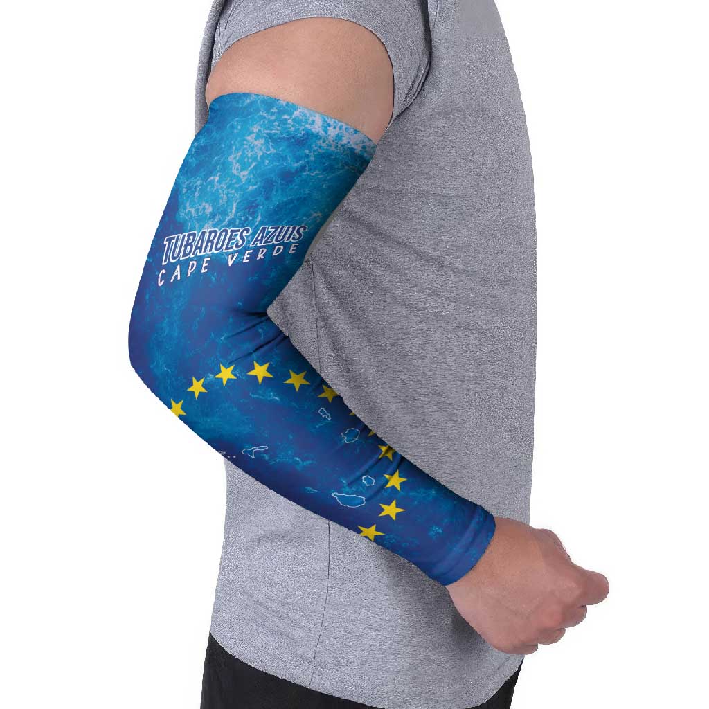 Cape Verde Tubaroes Azuis Custom Arm Sleeves Break The Waves - Wonder Print Shop