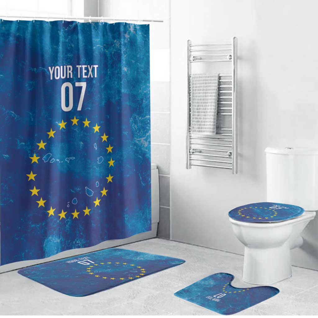 Cape Verde Tubaroes Azuis Custom Bathroom Set Break The Waves - Wonder Print Shop