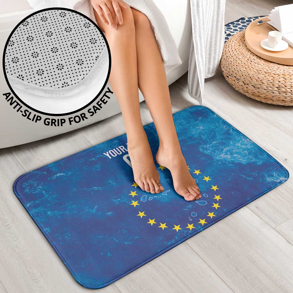 Cape Verde Tubaroes Azuis Custom Bathroom Set Break The Waves - Wonder Print Shop