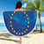 Cape Verde Tubaroes Azuis Custom Beach Blanket Break The Waves - Wonder Print Shop