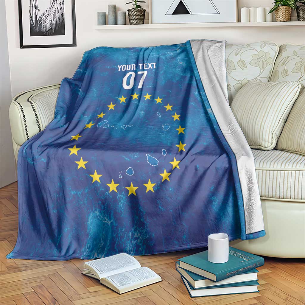 Cape Verde Tubaroes Azuis Custom Blanket Break The Waves - Wonder Print Shop