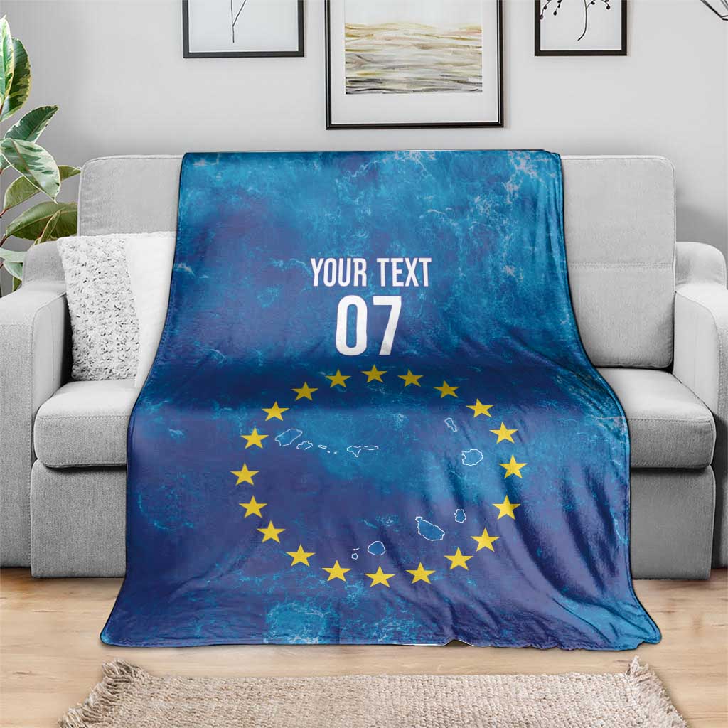 Cape Verde Tubaroes Azuis Custom Blanket Break The Waves - Wonder Print Shop