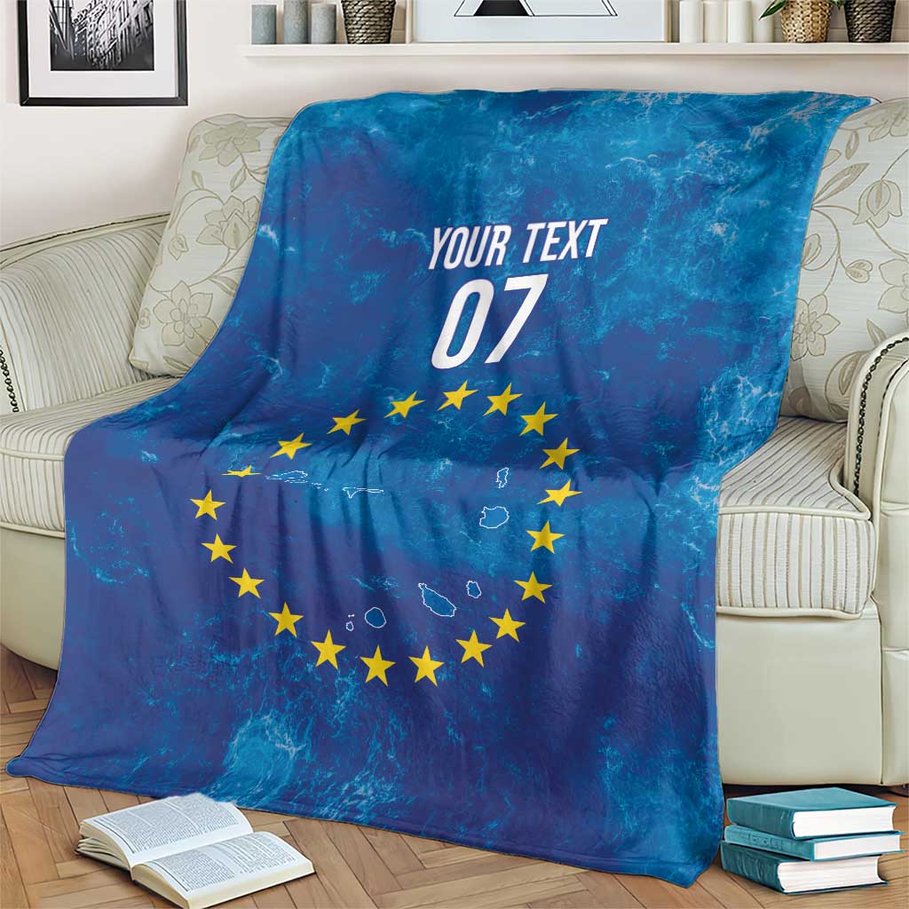 Cape Verde Tubaroes Azuis Custom Blanket Break The Waves - Wonder Print Shop