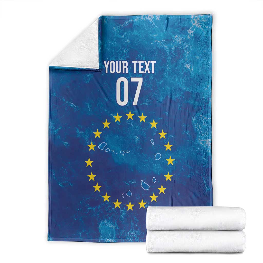 Cape Verde Tubaroes Azuis Custom Blanket Break The Waves - Wonder Print Shop