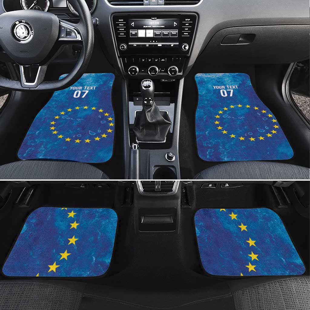 Cape Verde Tubaroes Azuis Custom Car Mats Break The Waves - Wonder Print Shop
