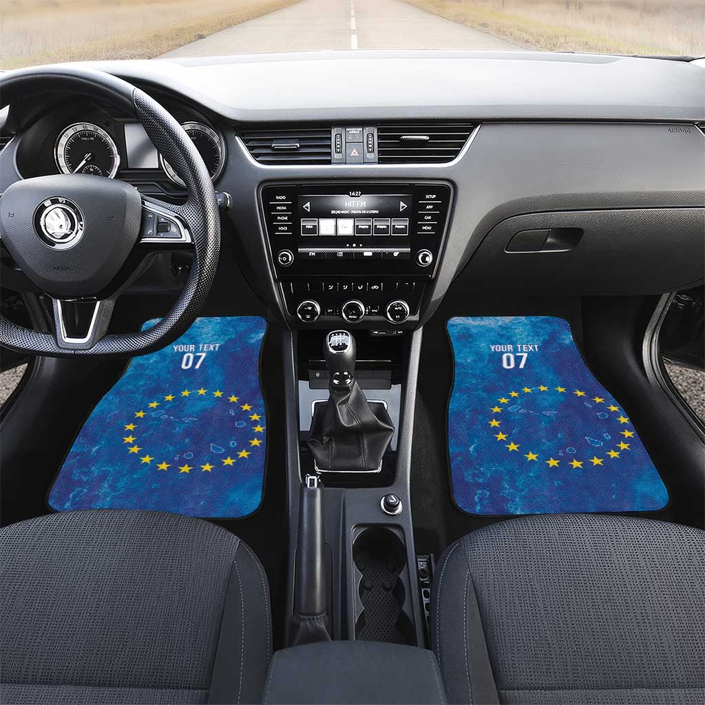 Cape Verde Tubaroes Azuis Custom Car Mats Break The Waves - Wonder Print Shop