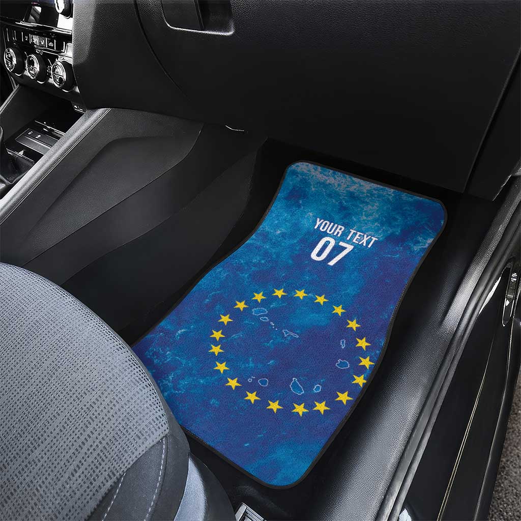 Cape Verde Tubaroes Azuis Custom Car Mats Break The Waves - Wonder Print Shop