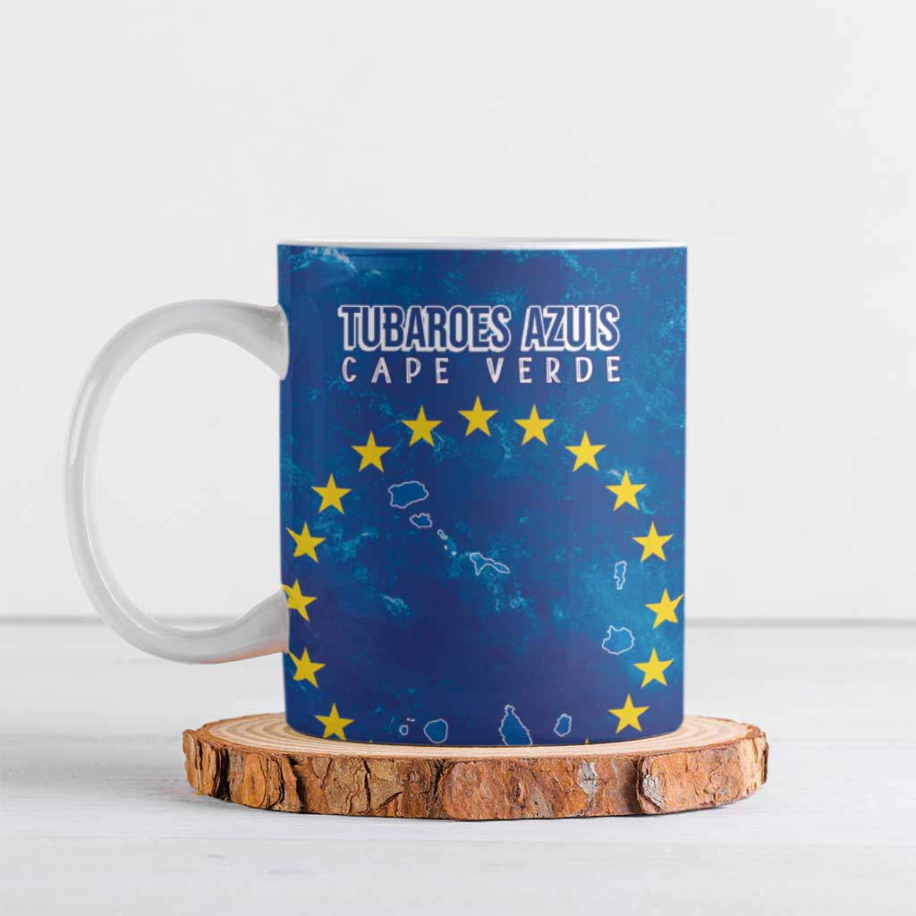 Cape Verde Tubaroes Azuis Custom Ceramic Mug Break The Waves - Wonder Print Shop